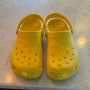 Mens CROCS Bright Yellow Slip-On Shoes